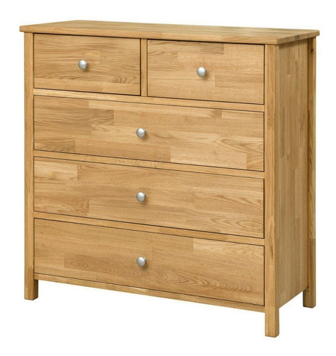 Cómoda En Madera Natural 100% Maciza Roble Ref: Maciza58