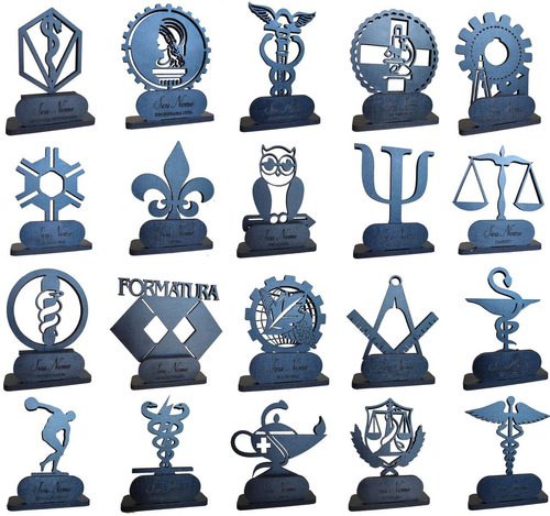 Emblemas De Mesa Símbolos Logo De Profissões, Personalizados
