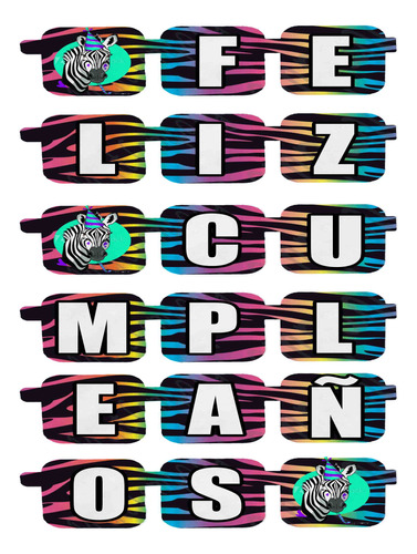 Banner Letrero Feliz Cumpleaños Cualquier Tema Mod 0655