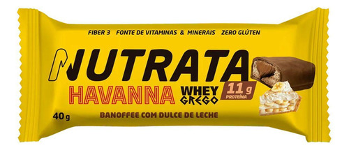 Barra Whey Grego Banoffee Havanna Display 12un Barras 40g