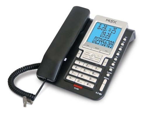 Misik - Telefono Alambrico Con Identificador - 6 Memorias
