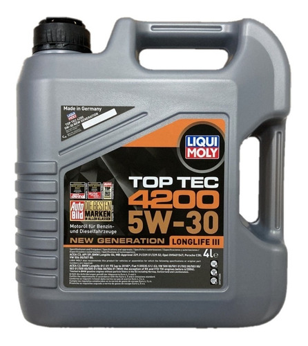 Aceite De Motor Sintetico Top Tec 4200 5w30 Liqui Moly 4lt