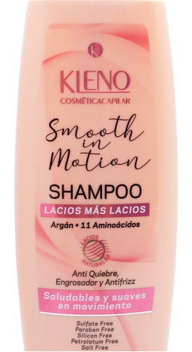 Kleno Smooth In Motion Shampoo Para Lacios Con Argan 350cc