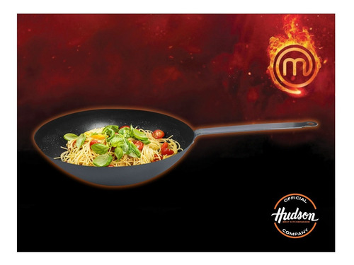 Wok Acero Carbono Hudson Mango Planchuela 30 Cm