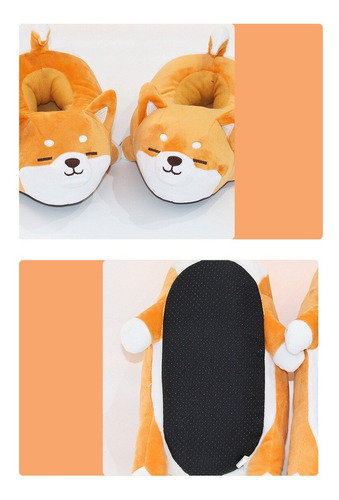 Imagen 4 de 9 de Pantuflas Perrito Shiba Inu Kawai Cerradas
