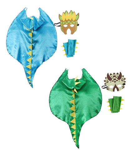 Disfraz De Dinosaurio De 2 Piezas Capa De Halloween Dragon