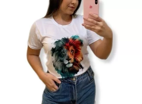 T Shirt Leão Judá Camiseta Feminina Blusa Evangélica