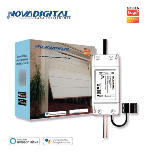 Kit Garagem Automatica Inteligente Wifi Com App Alexa Google