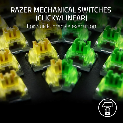 Imagen 3 de 7 de Teclado Mecánico Gamer Razer Blackwidow V4 X Rgb Yellow Xg!