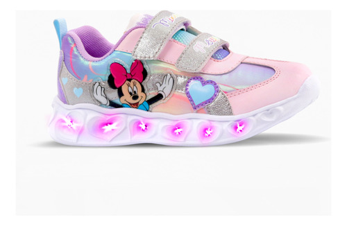 Zapatillas Minnie Corazones Luz Al Pisar Footy Oficial