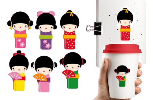 Imágenes Digitales Muñecas Japonesas Kokeshi 1325286