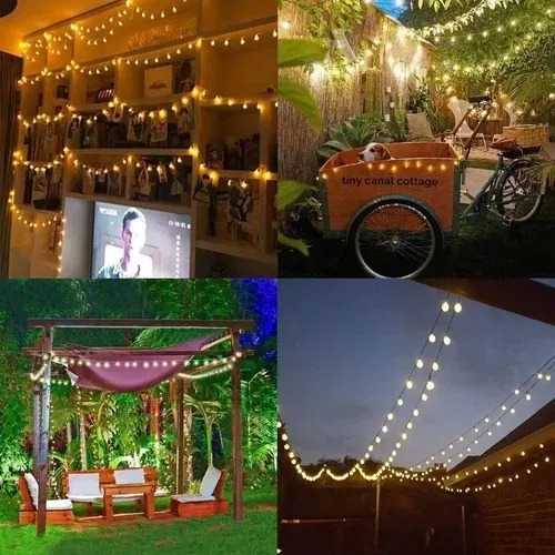 Cadena De Luces Led Solares Adecuadas Para Carpas De Fiesta