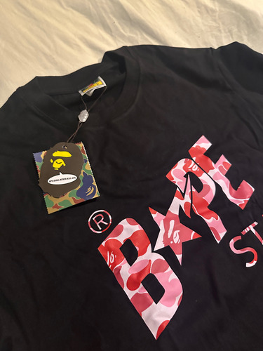 Remera Bape Sta Negra Estilo Streetwear