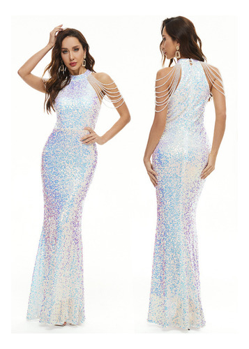 Sequin Light Luxury Evening Dress Long Slim Fit Elegant