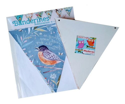 Banderines Para Sublimar Set Pajaros Laura Craft 