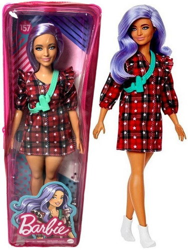 Boneca Barbie Fashionista Plus Size Cabelo Lilás Original