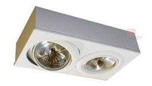 Plafon /spot  Blanco Cardanico 2x Ar111 Led 12w Incluida