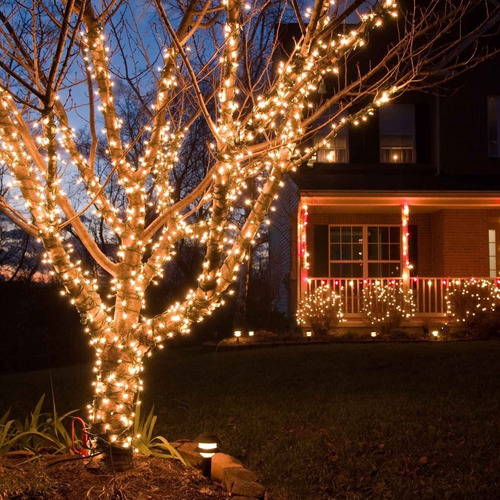 Imagem 7 de 9 de Cordão 300 Leds Prova D'água Branco Quente 30 Metros Bivolt
