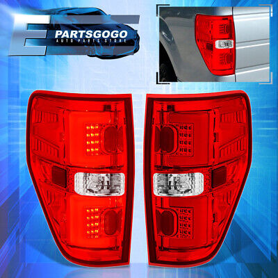 For 09-14 Ford F150 Pickup Tube Led Tail Lights Brake La Aac