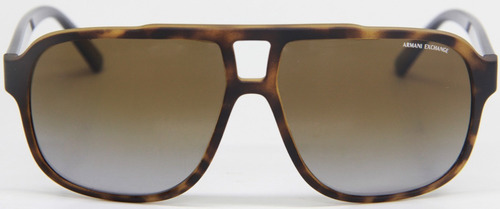 Óculos De Sol Armani Exchange Ax 4104 S - Grande Quadrado Desenho Marrom-degrade