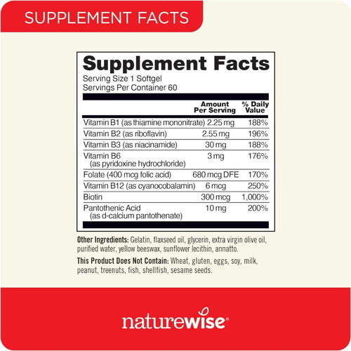Complejo De Vitamina B Naturewise 60 Softgel