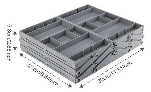 Organizador De Cajones Portátil Para 3 Niveles 25x30x6,8cm