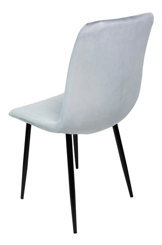 Imagen 4 de 7 de Set 2 Sillas Eames Tapizado Terciopelo Vintage Comedor Sala