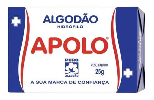 Algodão Hidrófilo Apolo Caixa De 25g Para Manicure Pedicure