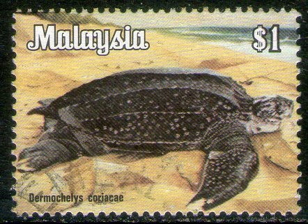 Malasia Federación Sello Fauna = Tortuga Marina Laúd 1978 