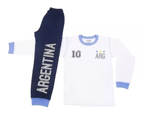 Pijama Jersey Argentina Futbol Niño Mundial Al 10