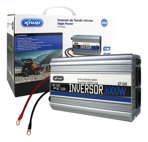 Inversor Potência 12v 110v 3000w Senoidal Modificada Onda