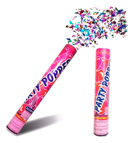 Confeti Lanzador Bazuca Para Fiestas Eventos 50cm 3 Piezas