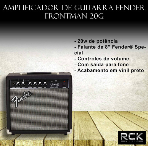 Amplificador De Guitarra Fender Frontman 20g
