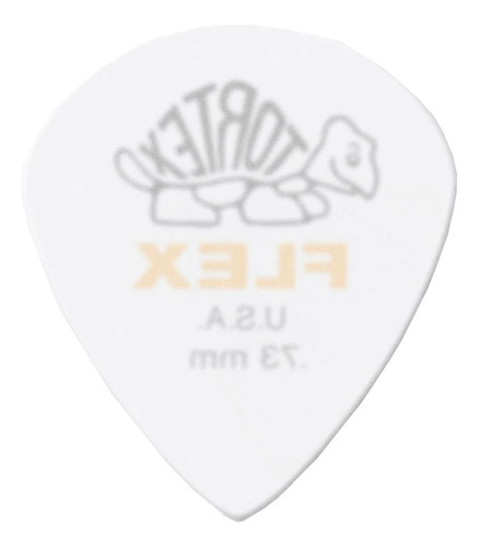 Cuo Púas Tortex Flex Jazz Iii 73 Pack X12 Jim Dunlop 468p.73 Color Blanco Con Amarillo Tamaño 0.73