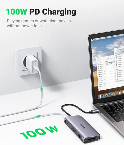 Concentrador Usb Tipo C Multifuncional Ugreen 10 En 1 /cm179