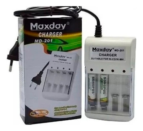 Cargador De Pilas Recargables Aa Y Aaa Maxday