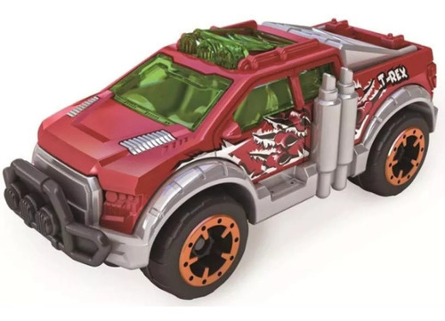 Pista Autos Dinosaurio Doble Metal Machines T-rex Atack Full Color T- Rex