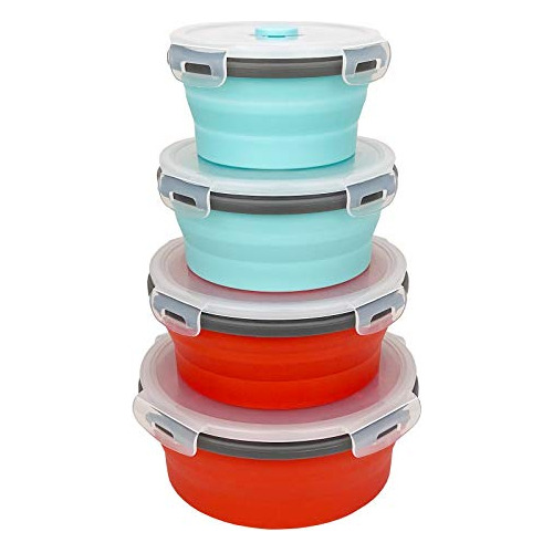 Ccyanzi Round Silicone Food Storage Containers With Lids