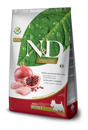 N&d Mini Adulto Pollo Y Granada Grain Free 2.5kg Razas Pet