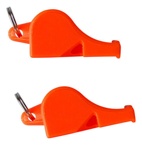 2x Silbato Supervivencia Seguridad Para Camping Naranja