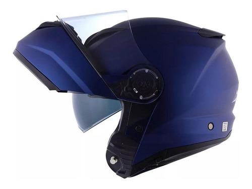 Imagem 3 de 4 de Capacete para moto escamoteável Norisk Force azul-fosco monocolor tamanho 60