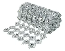 Comprar Metro Falso Strass Flores 6 Lineas 10cm Tortas Deco Costura 