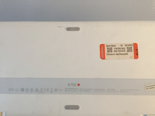 Teclado Logitech K750 Blanco Carga Solar Sin Receptor Blanco Inglés Us (Usado)