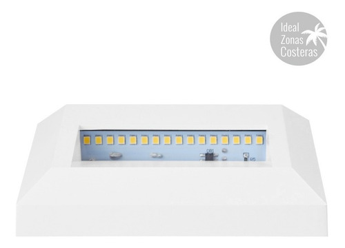 Imagen 6 de 7 de Lámpara Para Muro Exterior Blanco, 1 W, Luz Neutra