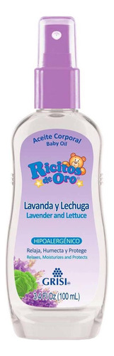 Aceite Corporal Grisi Ricitos De Oro Lavanda Y Lechuga 100ml