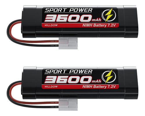 Hilldow Bateria Rc De 7.2 V Sc Nimh 3600 Mah Baterias Recarg