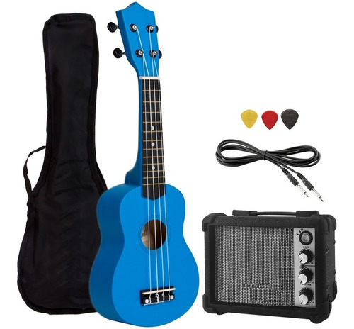 Ukelele Electroacustico Soprano + Ampli + Funda + Cable Pack