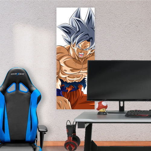 Cuadro Grande 30x80 Cm Dragon Ball Goku Super Instinto