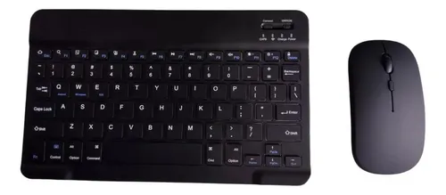 Kit Teclado Mouse Bluetooth Tablet Pc Celular Recargable
