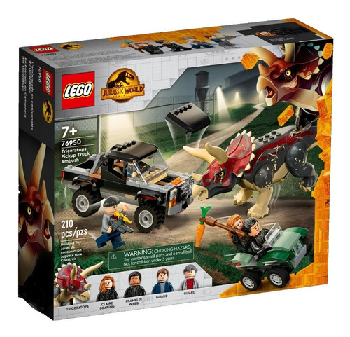 Lego 76950 Jurassic World Emboscada De Camioneta Triceratops